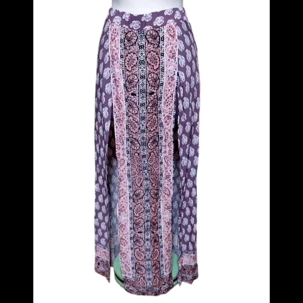 Surf Gypsy S Squort Skirt Coverup Pullon Purple Peach Blue Beach Swim... dimensi - Picture 2 of 5